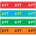 Queue Marker "6FT" Social Distancing Floor Decals